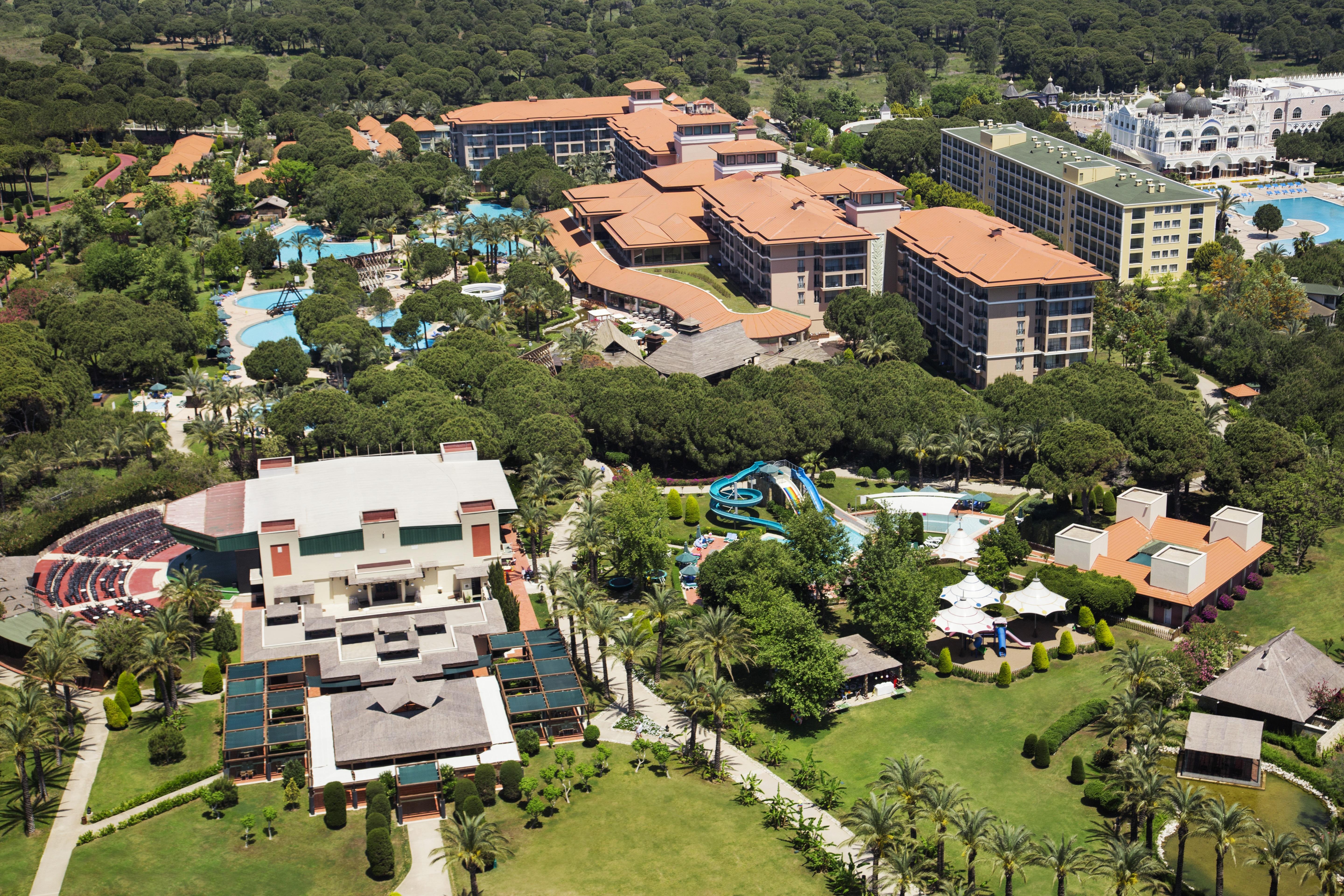 Ic Hotels Green Palace - Kids Concept Antalya Kültér fotó Aerial view of the resort